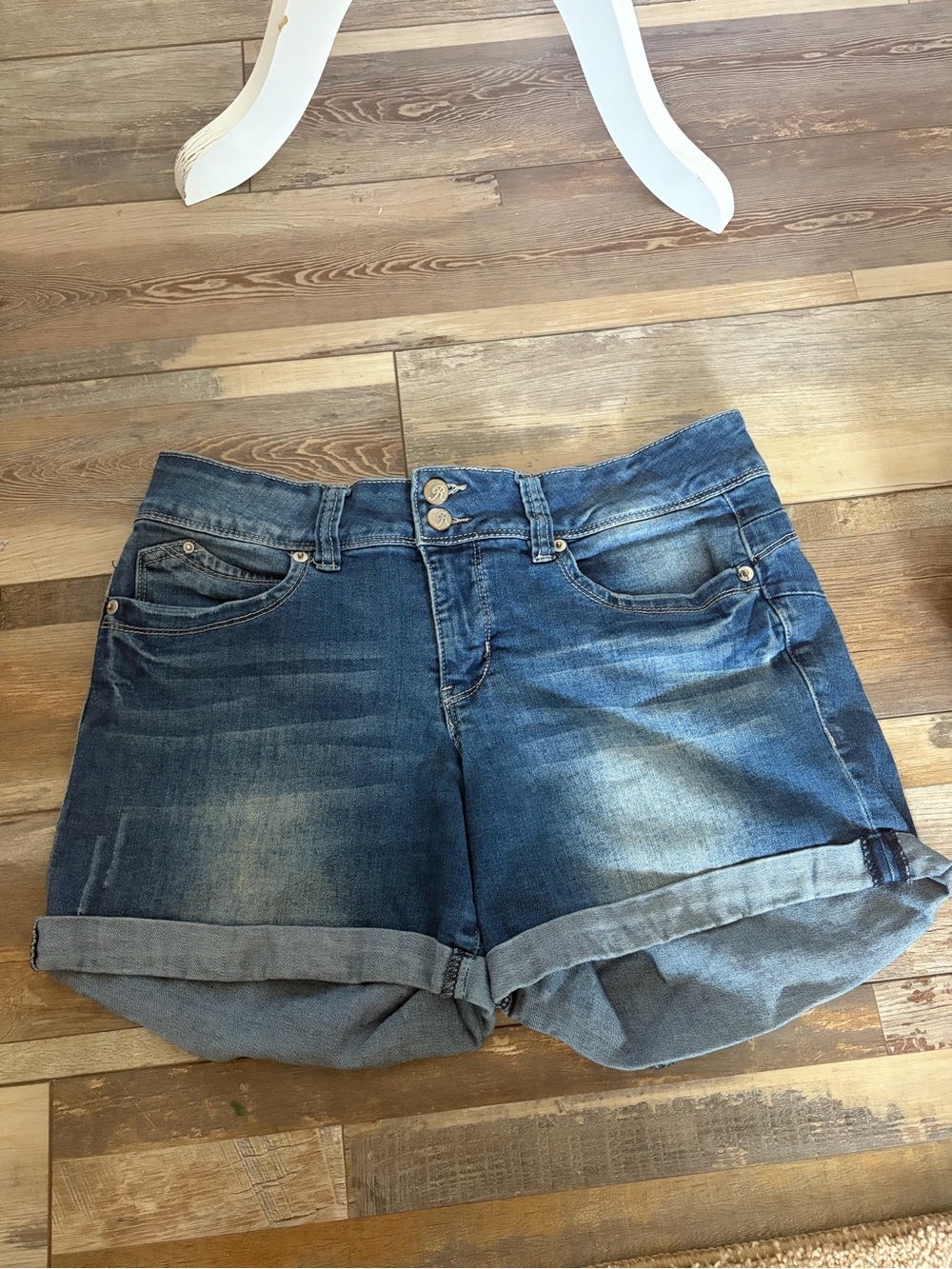 Royalty For Me Blue Rolled-Hem Denim Shorts
